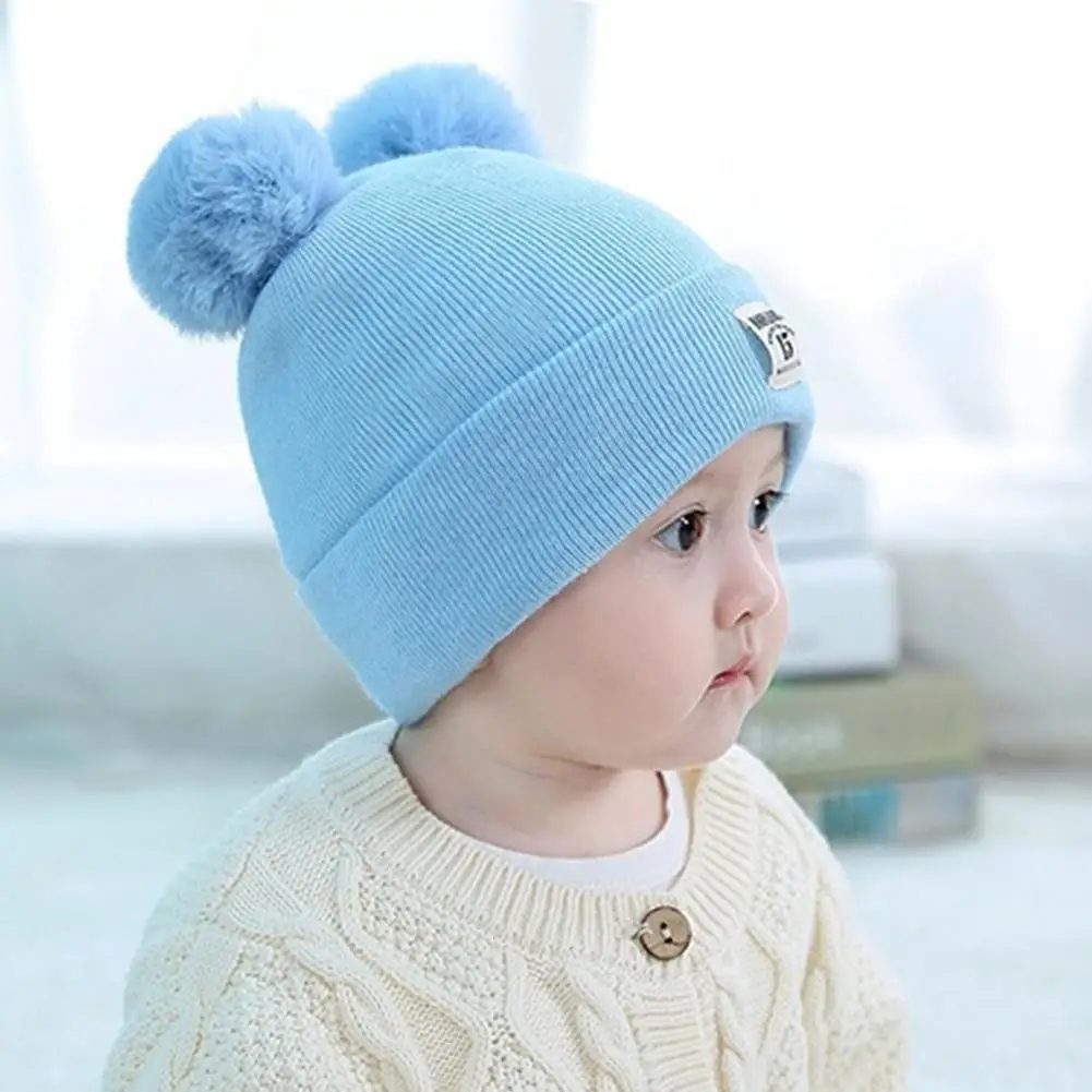 6 Colors Baby Wool Hat Cute Children's Thick Warm Earmuff Winter Knit Infant Toddler Cap Kids Cotton Hats Spot Item | Детская одежда