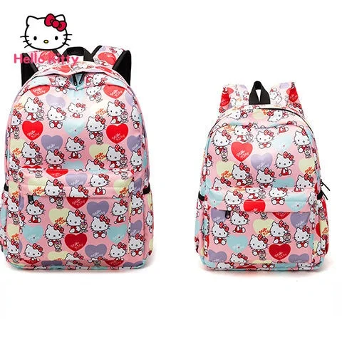 

Рюкзак с героями мультфильмов Hello Kitty для родителей и детей, Многофункциональный водонепроницаемый дорожный рюкзак для обучения