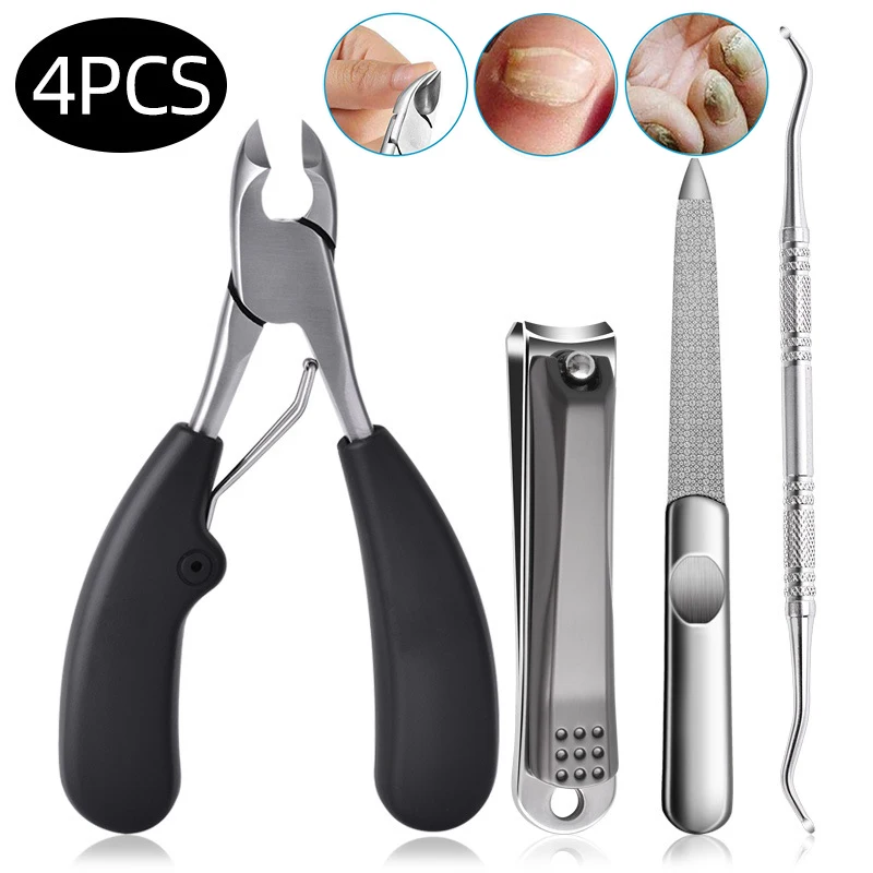 

4pcs Nail Pliers Click Nose Silicon Design For Nail Clippers Gel Polish Remove Pedicure Manicure Color Nail Art Tools