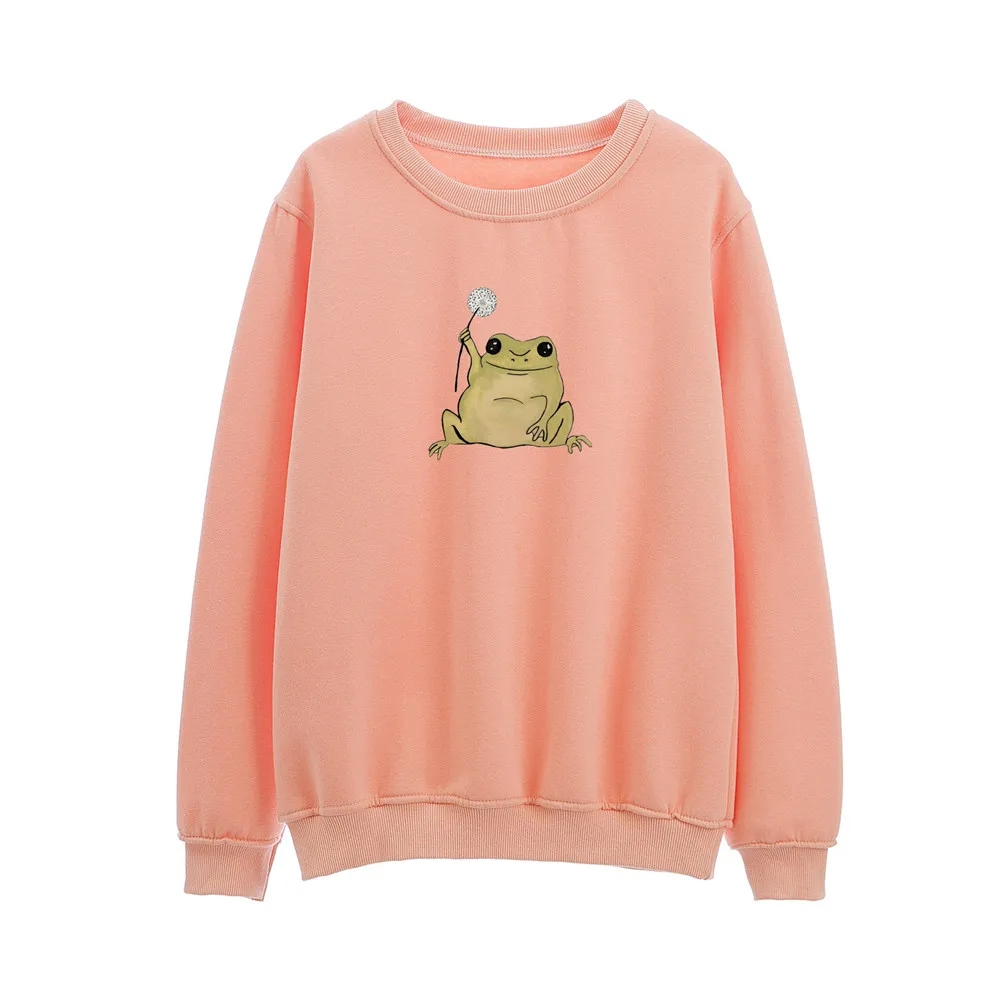 O Neck Women Sweetshirts Crewneck Cotton Pullovers Cute Sweatshirt Girls Oversize Hoodies Casual Loose Winter Sweatshirt Hoodies
