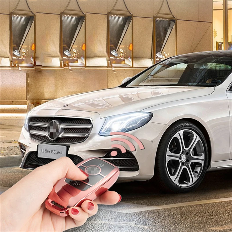 Мягкий чехол из ТПУ для автомобильного ключа Mercedes Benz car 2017 E class W213 2018 S стильный
