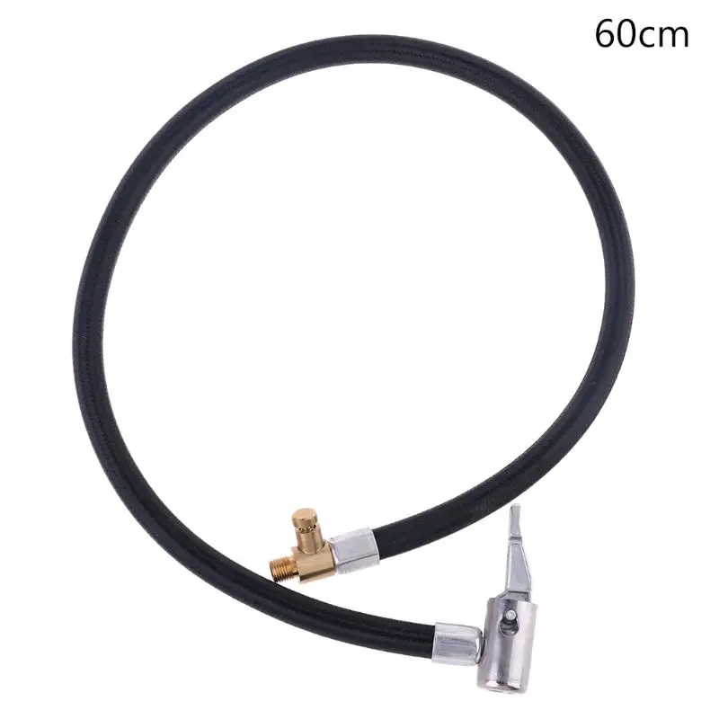 

2021 New Car Tire Inflator Lock on Air Hose Extension for standard Fine Thread 0.305" x32TPI Air Compressor Pump with Deflation
