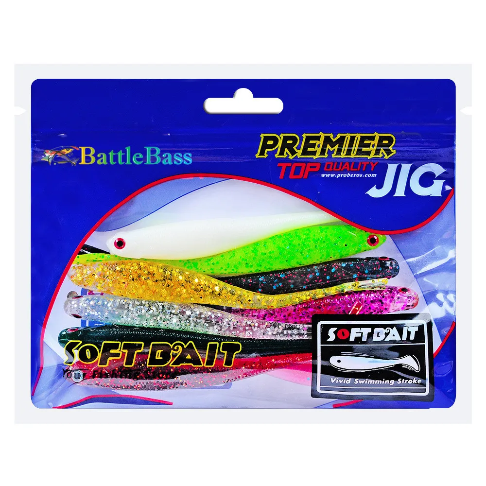 BattleBass 10 шт./лот водоемов 12,5 см 7g искусственные мягкие червь плавающие приманки рыболовные приманки isca искусственный один хвост личинки мягкие приманки