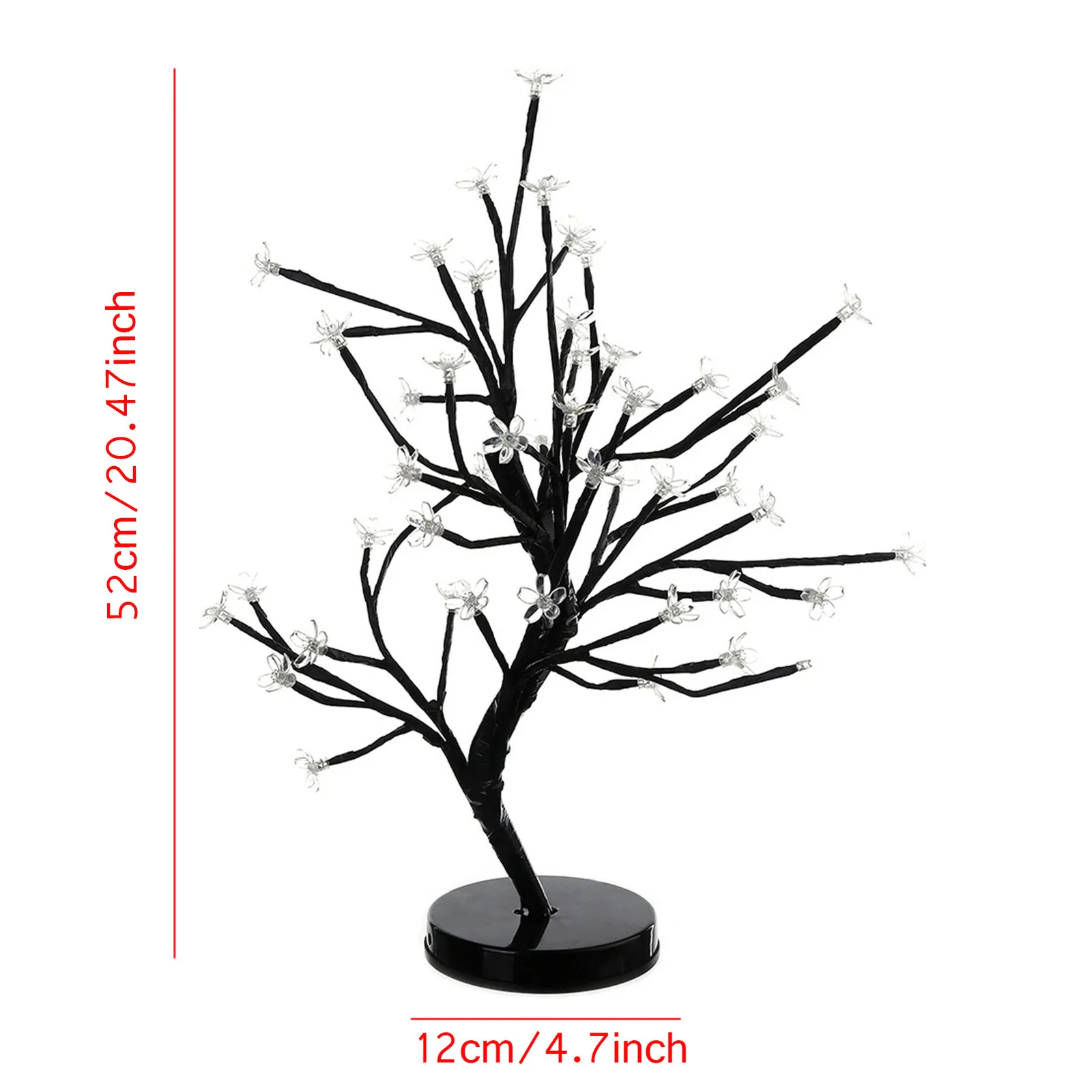 

Led Light Warm White Tree Light Branch Potted Night Light With 48 Led Beads Diy Home Living Room Decoration Indoor