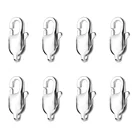 Застежки-карабины из нержавеющей стали, для ожерелья, браслета, 10 шт.