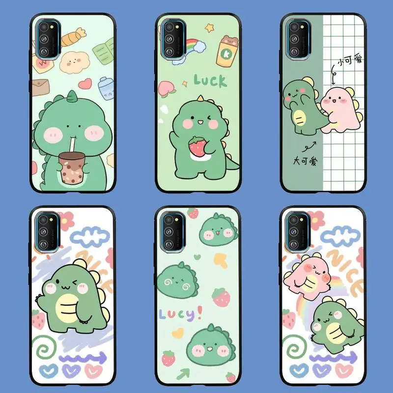 

Cute Dinosaur Cartoon Phone Case For Samsung S6 S7 Edge S8 S9 S10 E lite2019 S20 Plus Cover Fundas Coque