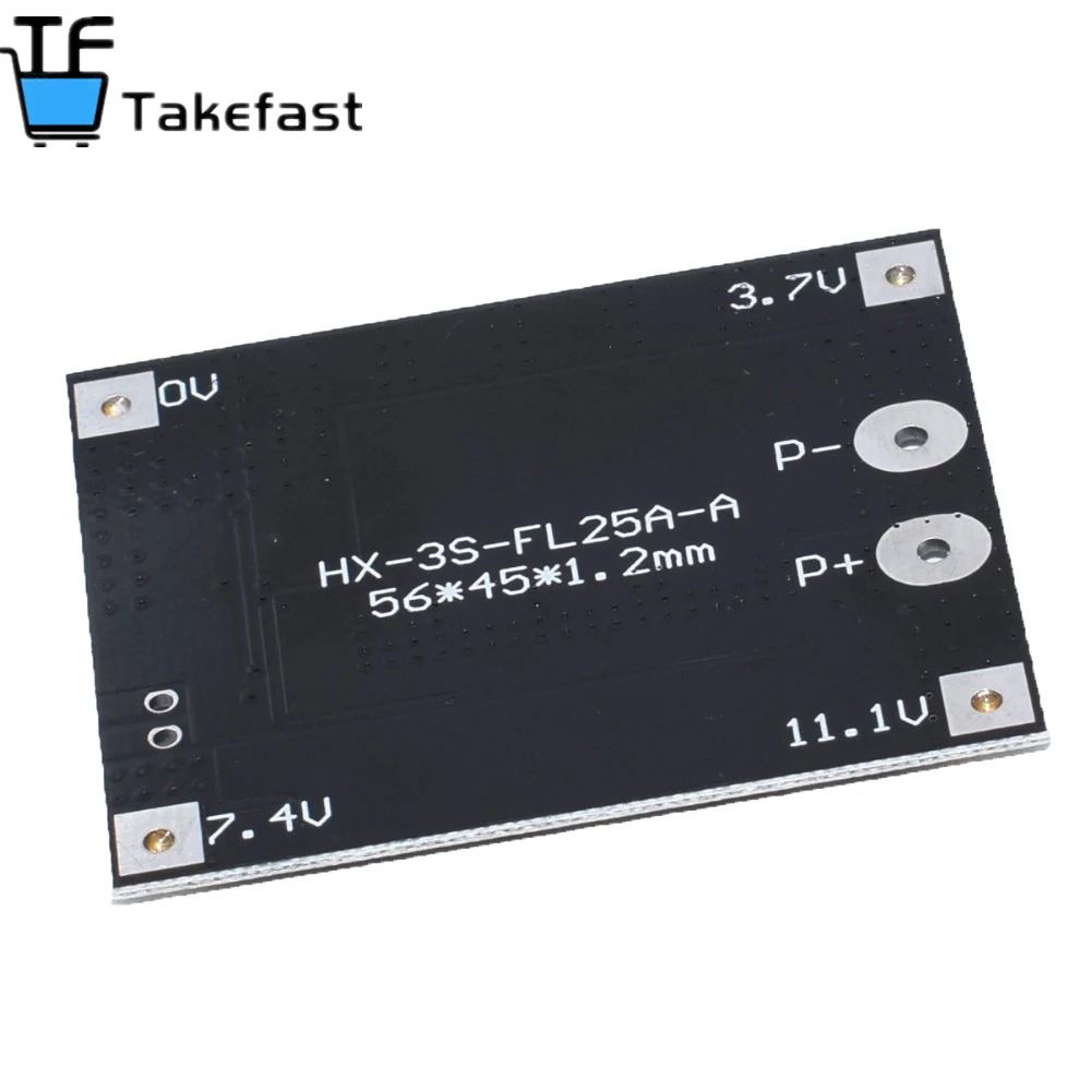 3S 25A Li-ion 18650 BMS PCM Battery Protection Board With Balance For li-ion Lipo Cell Pack Module | Электронные компоненты и