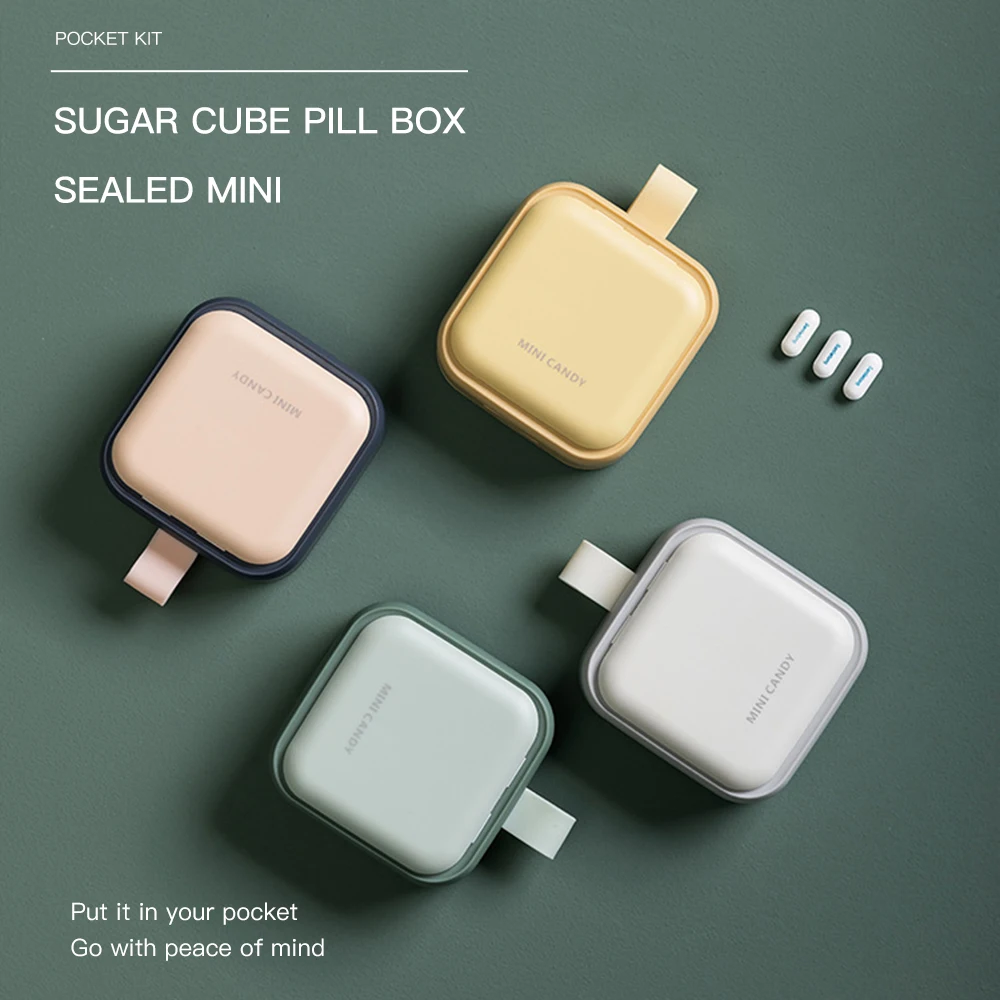 

1Pcs Pill Box Four Grid Compartment Travel Pill Case Organizer Medicine Tablet Dispenser Organizer Pill Box Splitters Organizer