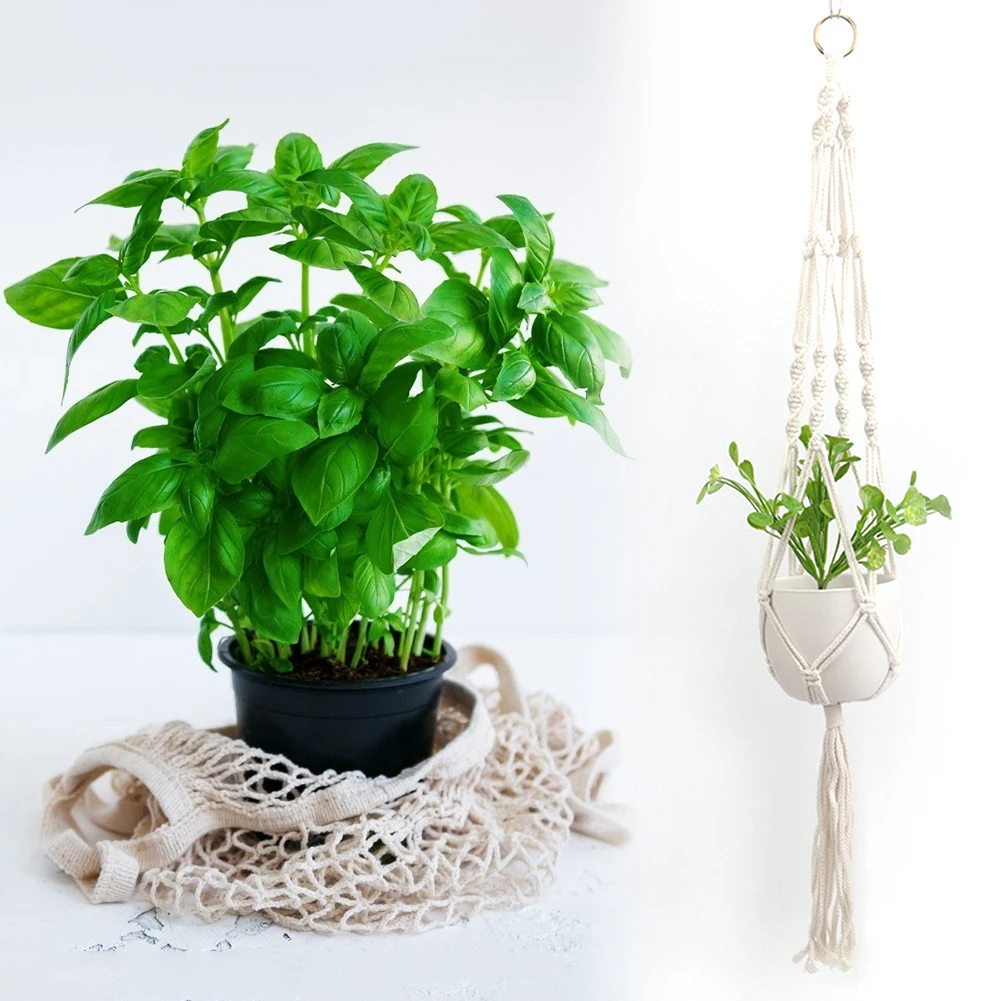 Современная комнатная сетчатая вешалка для цветочных горшков сумок растений