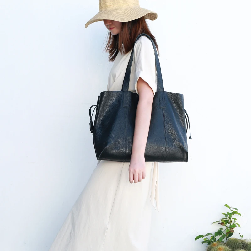 2021 New Bags Women's Handbag Shoulder Bag Women Big Simple Soft Leather 14 Inch Laptop Female Large-capacity Tote |
