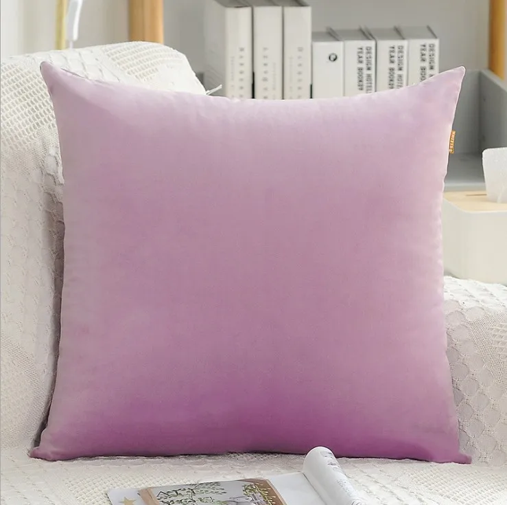lavender Синий Розовый супер мягкий бархат декоративная подушка для дома обложка серый зеленый велюровая Подушка домашняя декоративная наволочка 30x50 см - Цвет: lavender