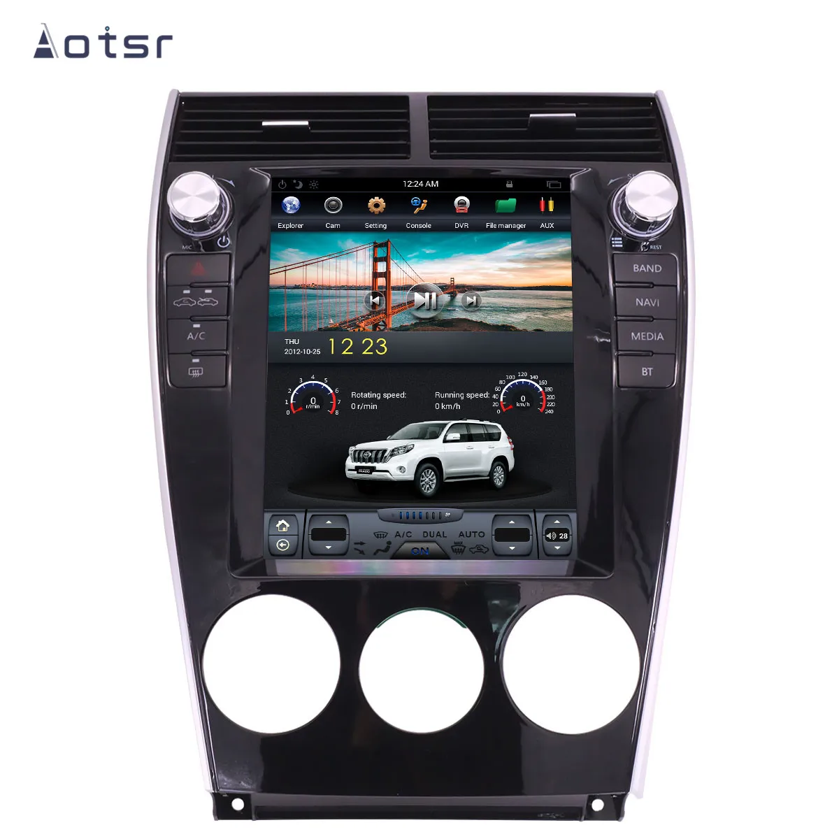 

Автомобильный плеер AOTSR Tesla Style 1 Din Android 8 PX6 для Mazda 6 2002 - 2015 автомобильное радио Coche GPS навигация DSP CarPlay автостерео