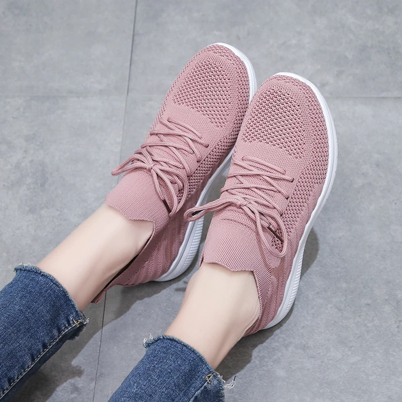 Women White Breathable Mesh Platform Sneakers Training Sports Shoes Summer Thick Sole Tennis Walking Sneaker Chunky Tennis Shoe