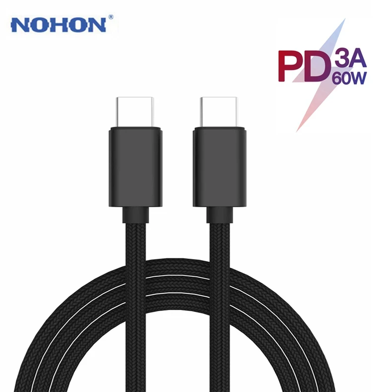 NOHON usb type C кабель для USB C кабель для samsung S10 Xiaomi Мобильный телефон USB C PD Быстрая зарядка зарядное устройство Шнур USB-C type-C кабель
