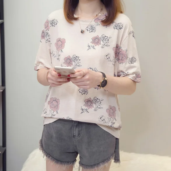 Большие размеры футболка для женщин свободные объемные базовые Топы на каждый