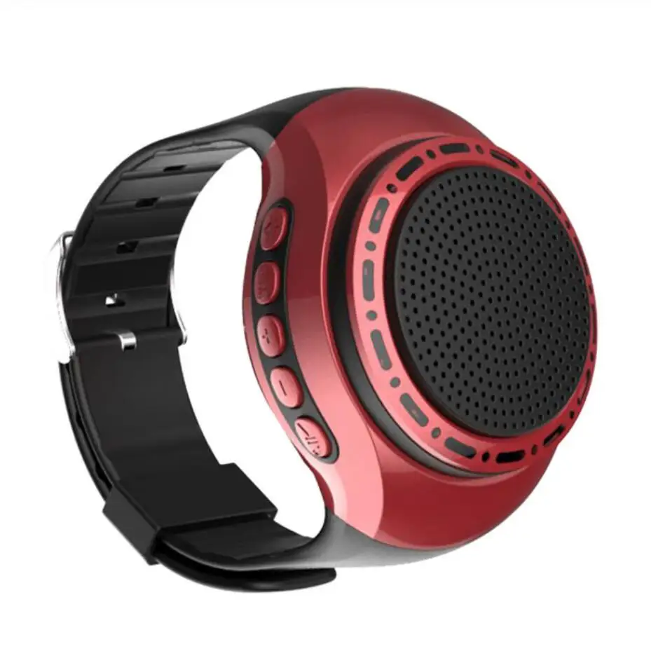 U6 Wrist Watch Bluetooth Speaker Card with Radio FM Portable Outdoor Sports Running LED Colorful 32GB Memory Card images - 6