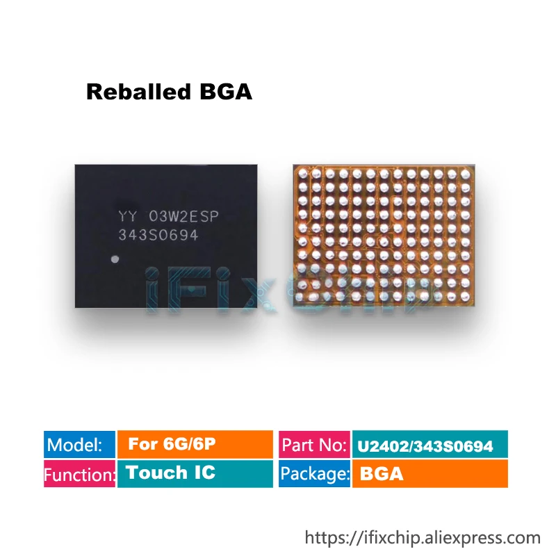 10 шт./лот оригинальный ic u2402 343s0694 для iphone 6 чип контроллера сенсорного экрана U2402 plus