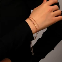 fashion simple multilayer chain womens bracelets vintage 2 pcs charm decorations for girls accessories jewelry for women gift