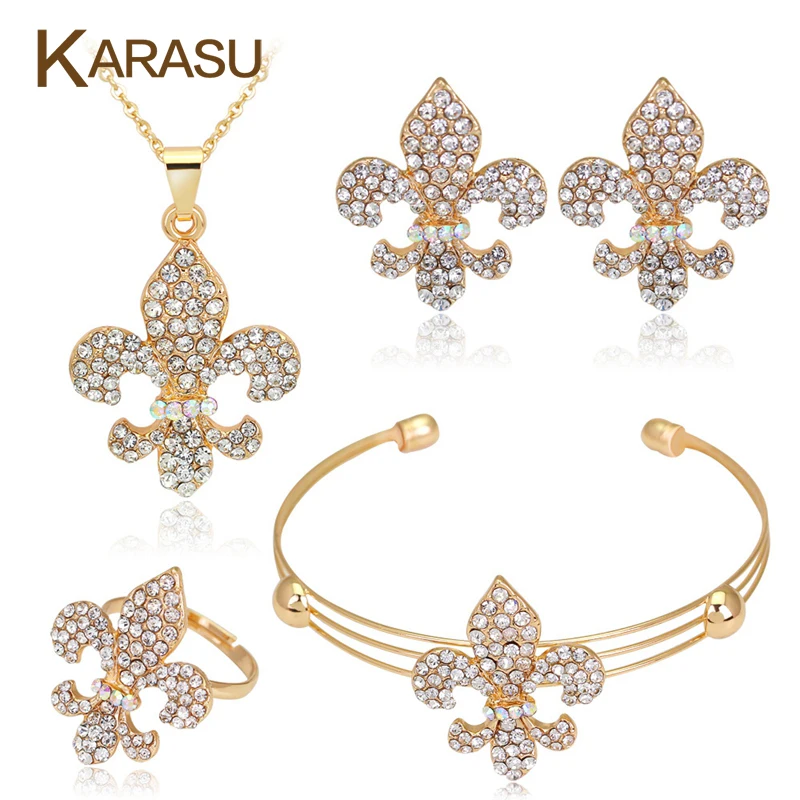 Модные трендовые серьги гвоздики золотого цвета со стразами Achor набор колец для