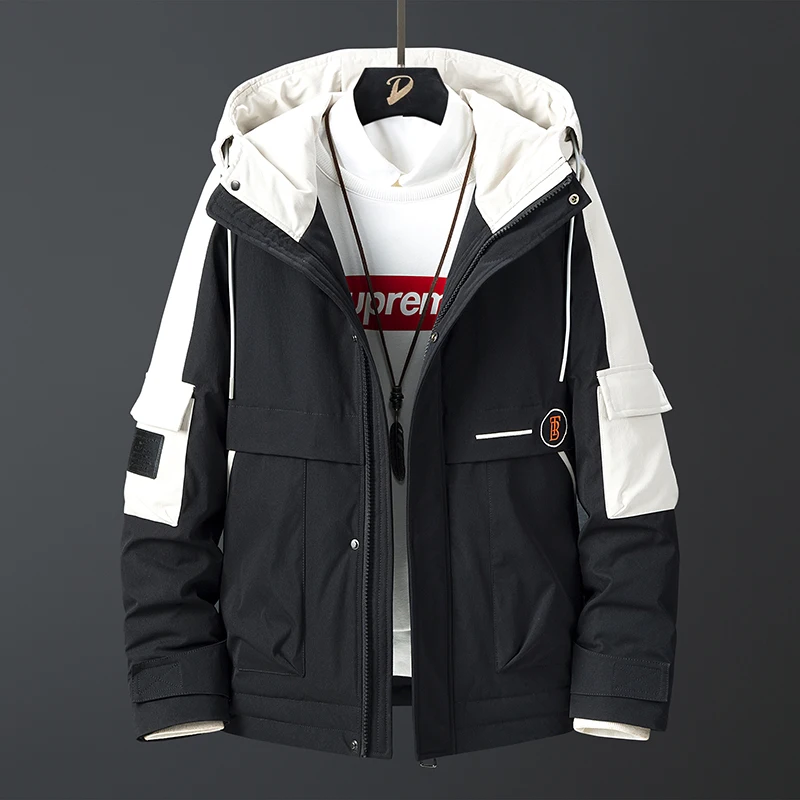 Winter men down jacket new 90% white duck down casual fashion high quality large white eider  windbreaker jacket for men
