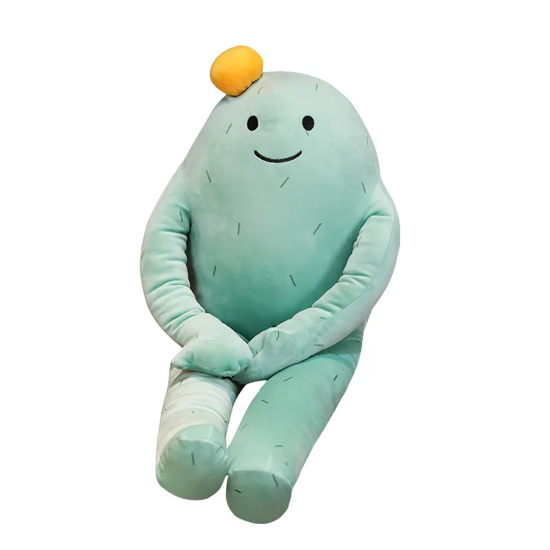 

100 cm Lovely Healing system squatting cactus emoticon pack plush toy Pillow Plush cushion Doll presents Girl Gifts 60/80 cm