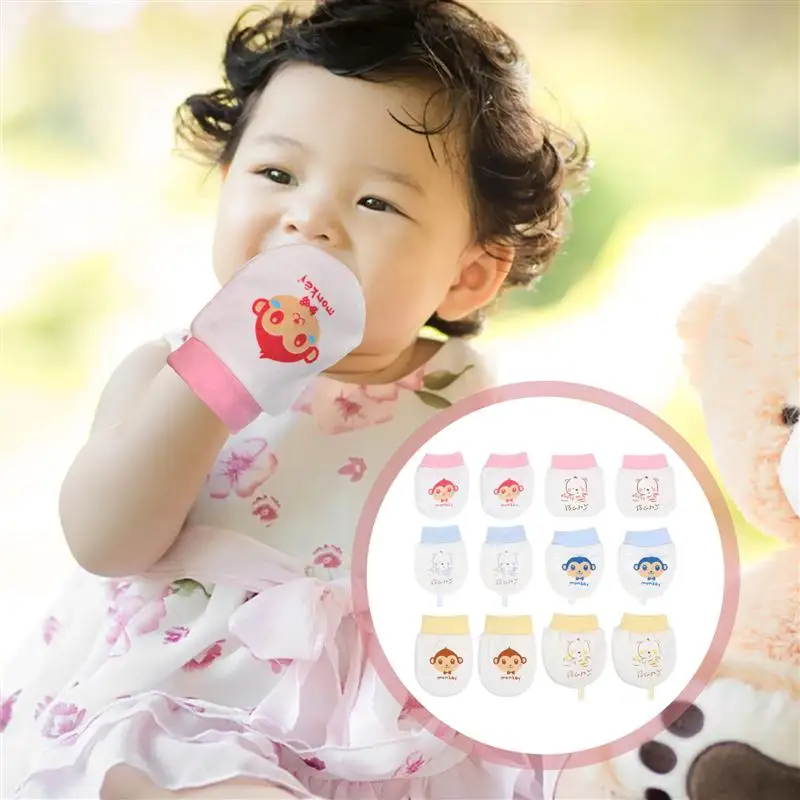 

6 Sets of Breathable Anti-scratch Foot Protective Cover Foot Hand Protector for Baby