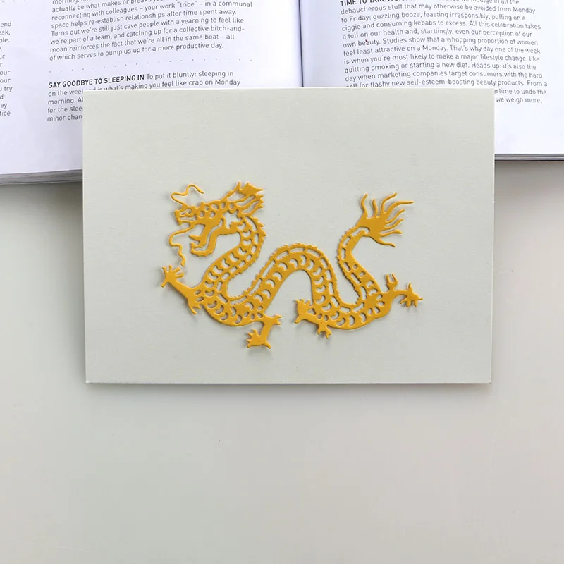 Металлические режущие штампы DUOFEN 2019 китайский трафарет дракона для рукоделия