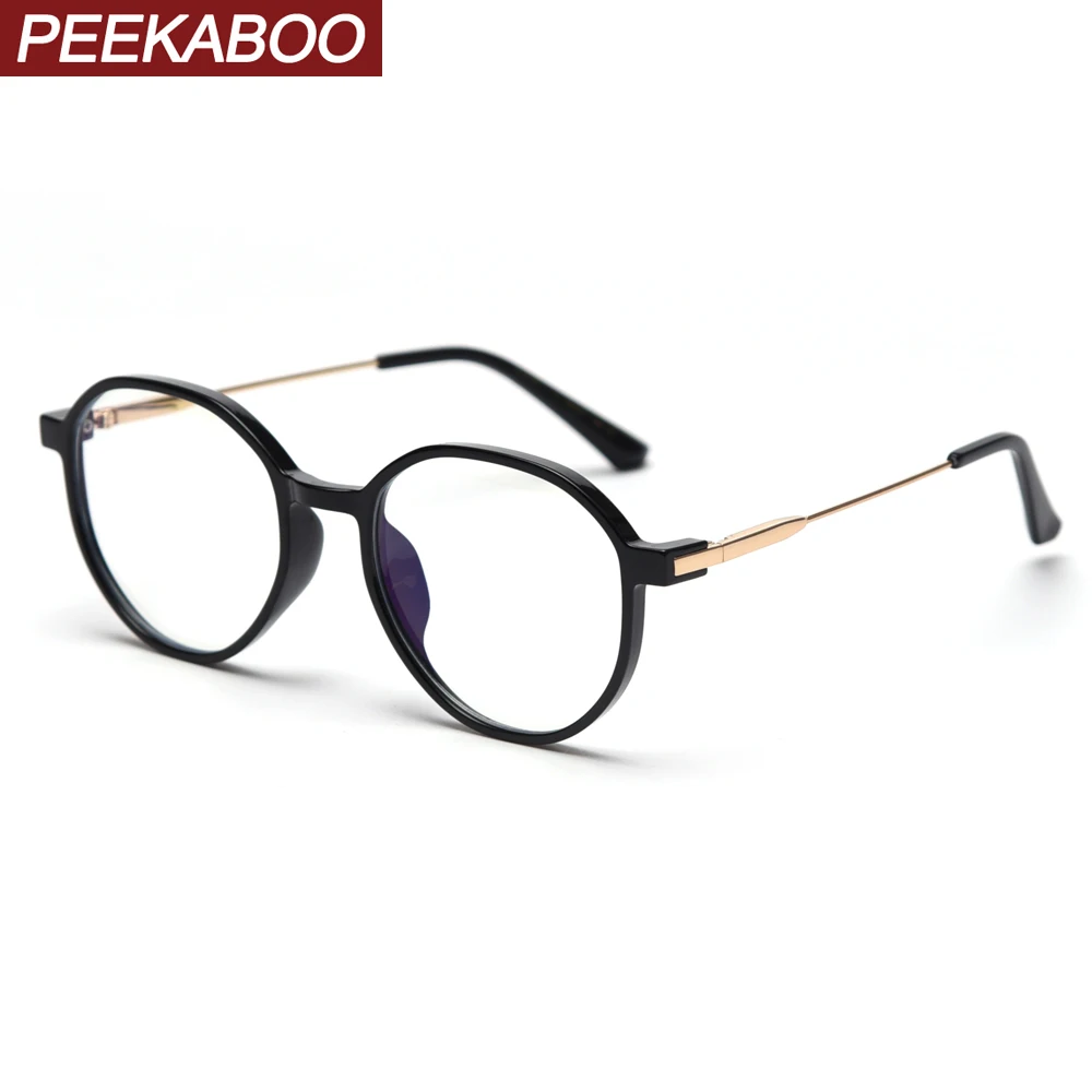 Женские ретро очки Peekaboo tr90 с защитой от синего света полуметаллическая оправа