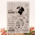 Подушка для путешествий самолет чемодан прозрачный силиконовый штамппечать для DIY Скрапбукингальбом Декоративная прозрачная печать на листах