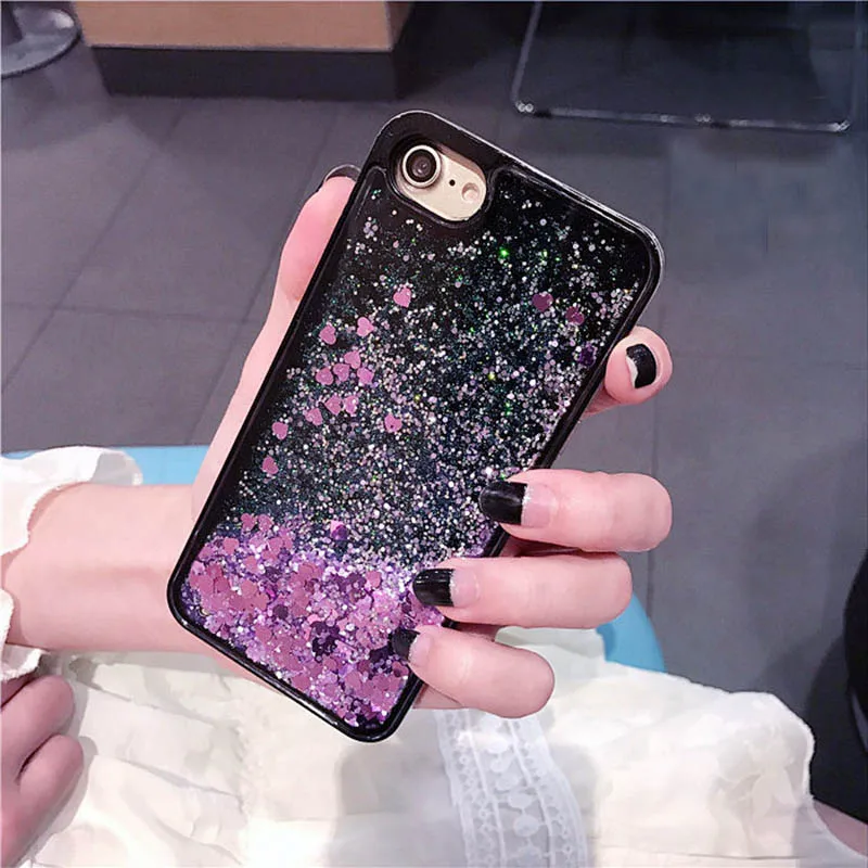 Роскошный блестящий чехол для iphone 6 6S 7 8 Plus X Xr Xs Max Dynamic Liquid Hard PC 10 |