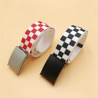 waistband 130cm110cm black white plaid belt canvas checkerboard belts cummerbunds canvas waist belts casual checkered
