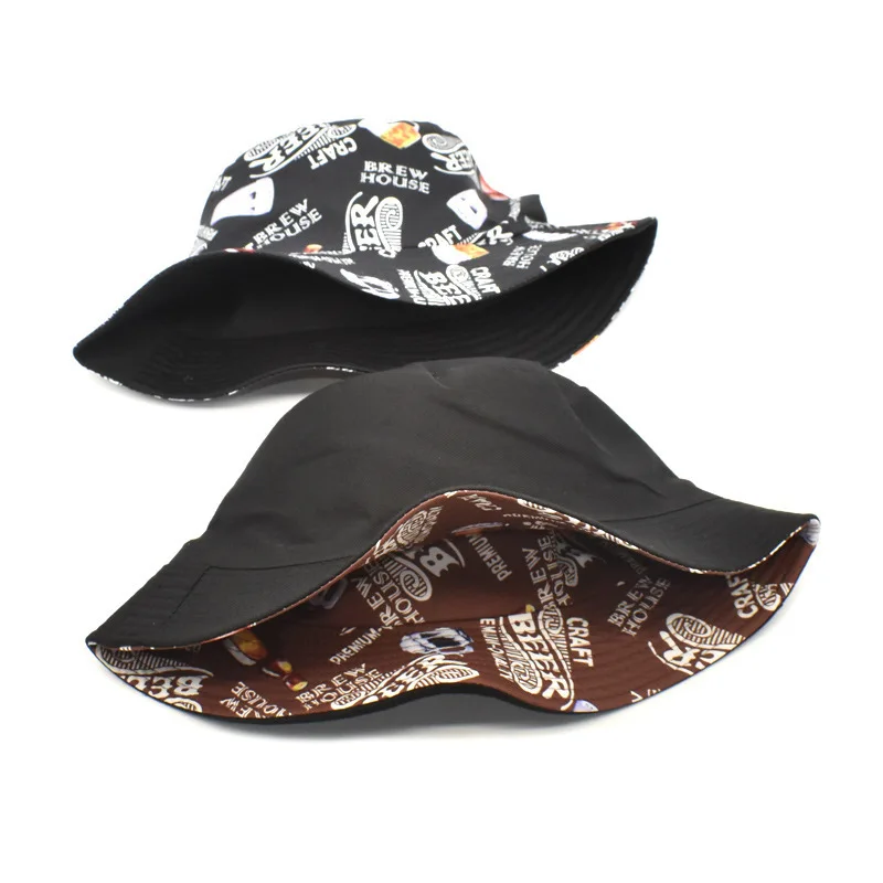 Панама в стиле Харадзюку для мужчин и женщин шляпа с надписью граффити рыбалки