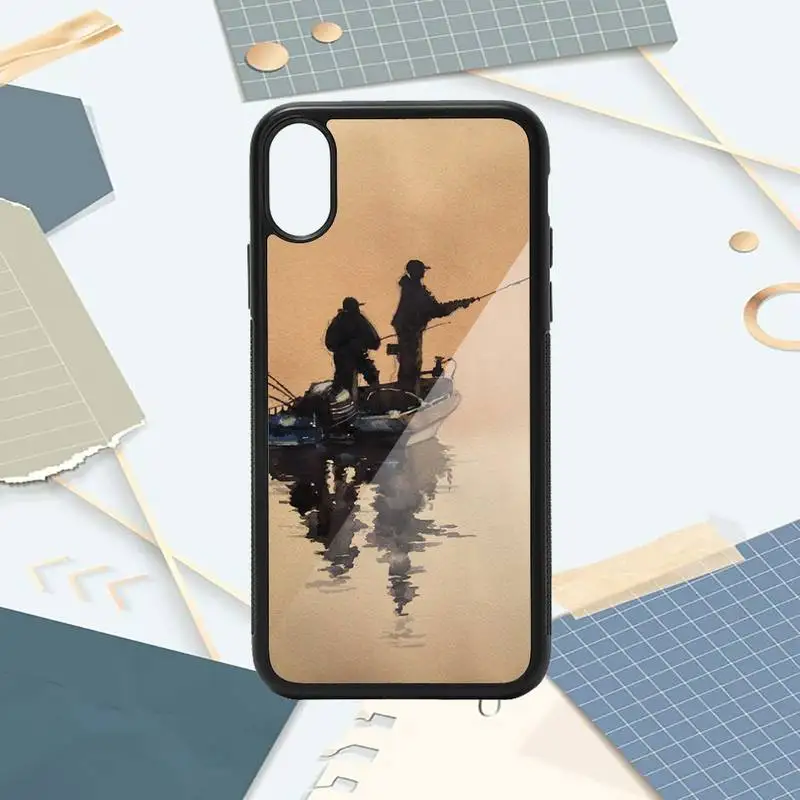 

Hunting animal and fishing Phone Case PC for iPhone 11 12 pro XS MAX 8 7 6 6S Plus X 5S SE 2020 XR