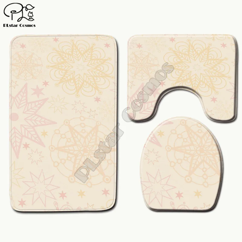 Психоделический вихревой узор 3D Печатный коврик для ванной комнаты крышка