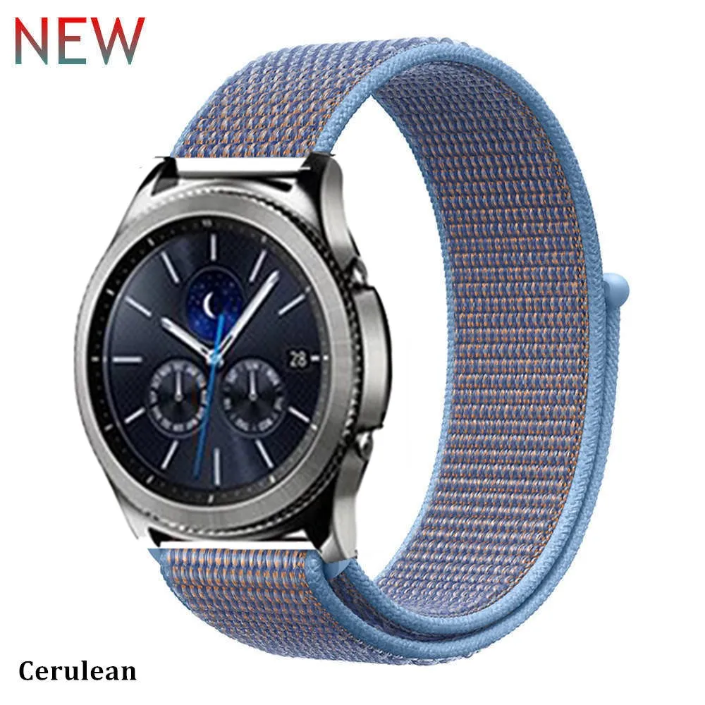 Ремешок для gear s3 Frontier samsung Galaxy watch 46 мм active 2 huawei watch gt 2 amazfit bip nato ремешок 22 мм ремешок для часов браслет - Цвет ремешка: ccrulcan 35