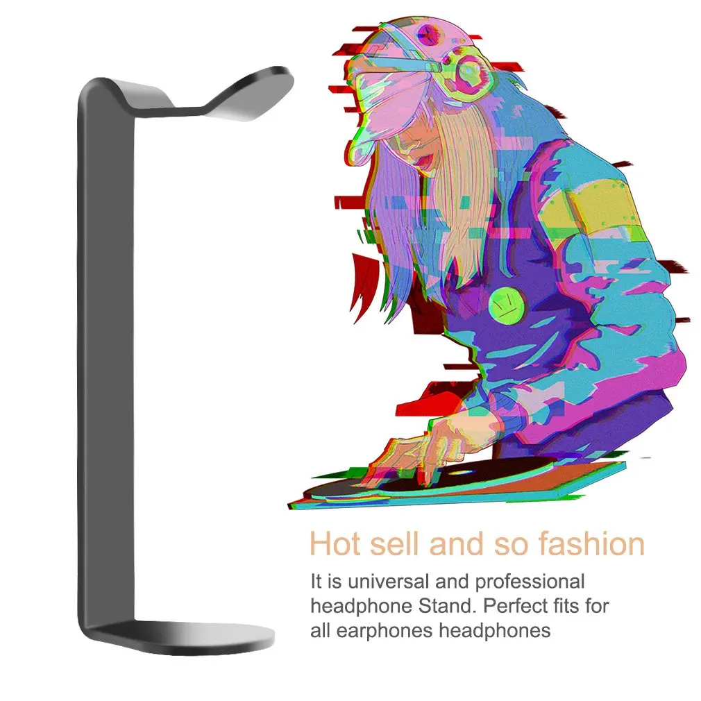 

Universal Acrylic Earphone Headset Hanger Holder Headphone Desk Display Stand Fashion Display For Headphones Bracket 2 Colors