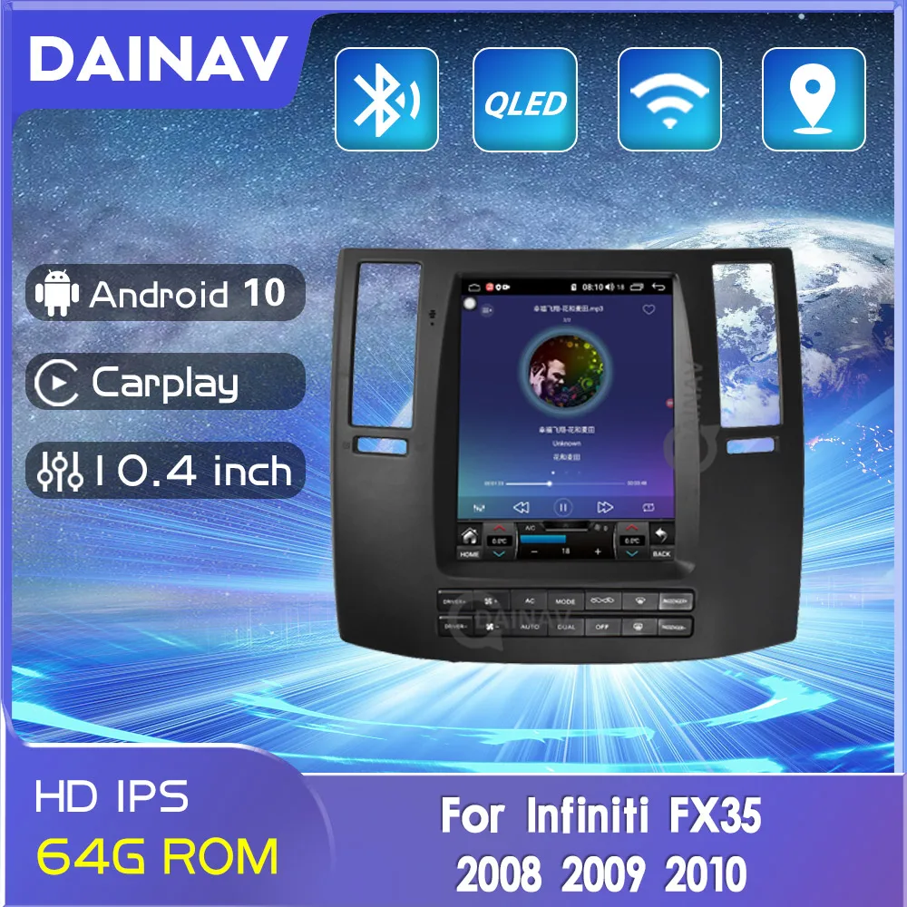

2din Android Car Multimedia DVD Player GPS Navigation For Infiniti FX35 2008 2009 2010 Car Audio Radio Stereo tape recorder
