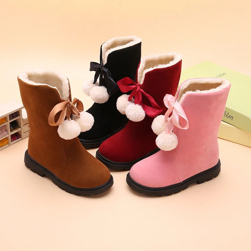 2019 новые зимние сапоги для девочек теплые хлопковые длинная детская обувь