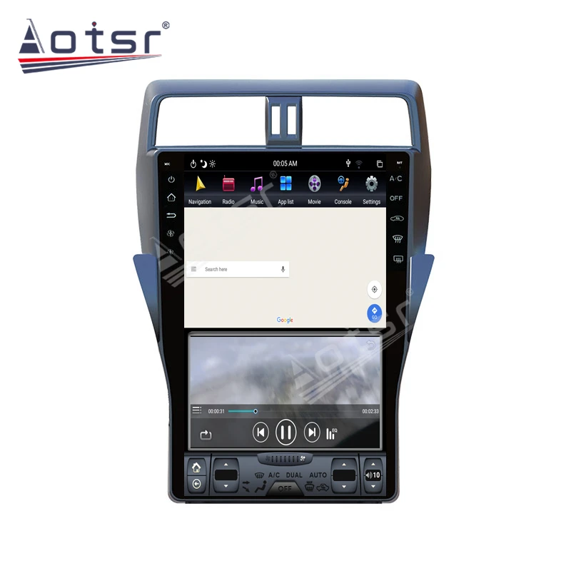 16 дюймов Tesla Style Android 9 0 автомобильный радиоприемник GPS-навигация для Toyota Land Cruiser