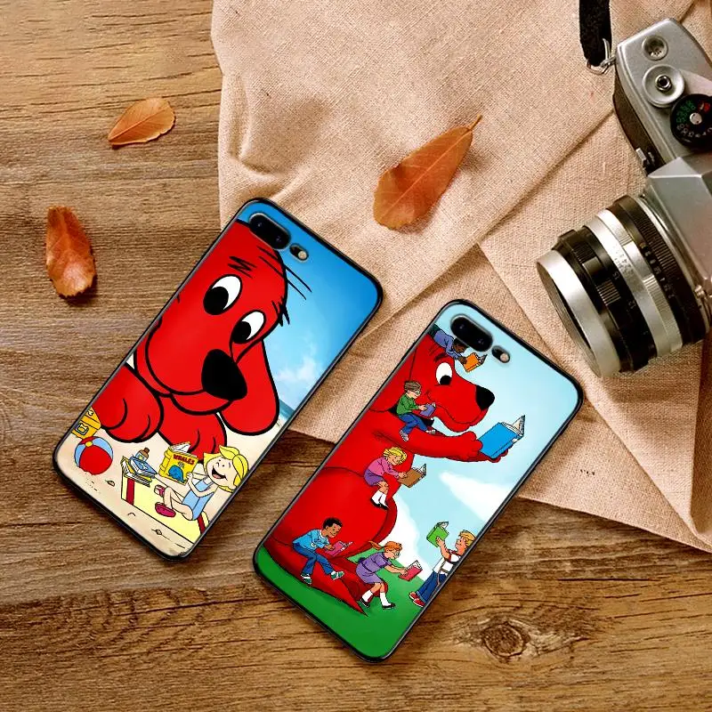 Чехлы для iPhone XR XS Max X 6 6S 7 8 Plus Clifford большая красная собака мягкая IMD задняя крышка