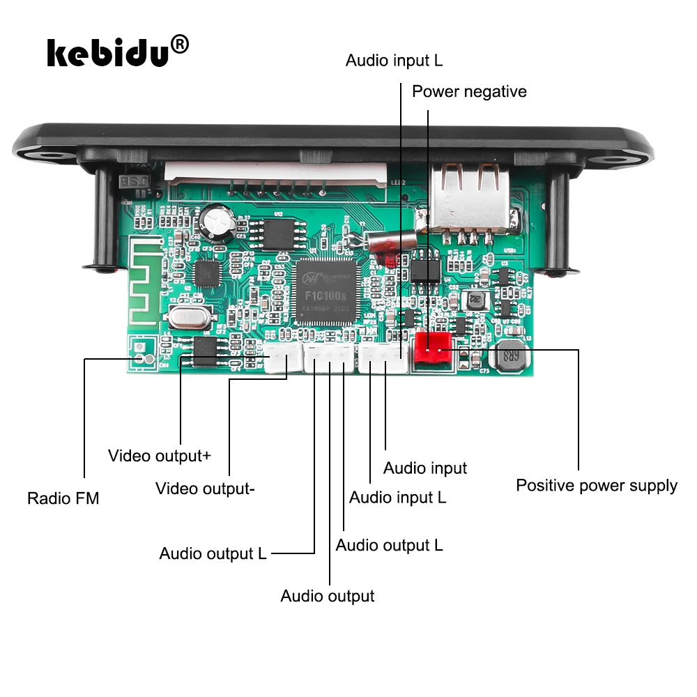 1280x720 5V 12V MP3 модуль WMA MP5 декодер доска 2 х канальный Выход Беспроводной Bluetooth5.0