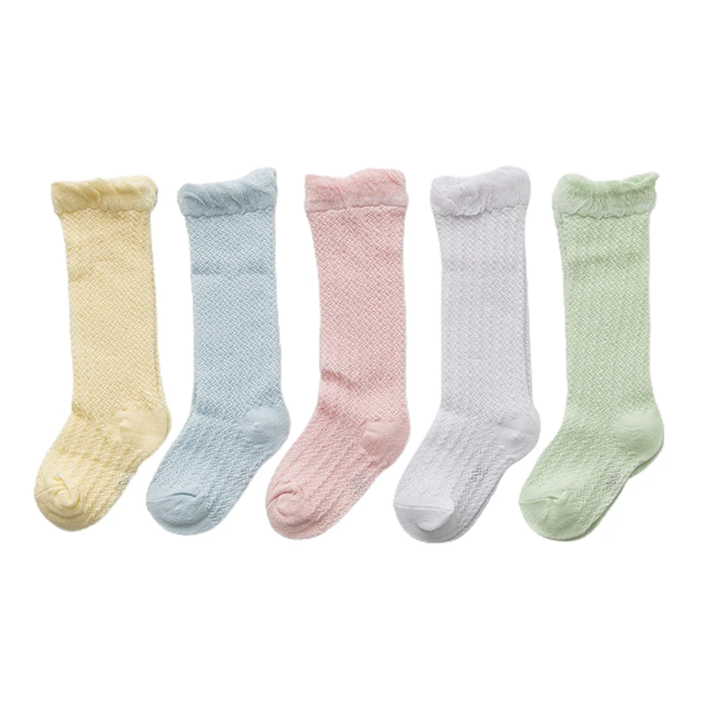 

Candy Color Cotton Socks for Girls Boys Hollow Out Autumn Spring Newborn Socks Kids High Knee Socks Infant Baby Accessories