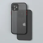 Роскошный противоударный бронированный матовый чехол для телефона iPhone 12 11 13 Pro Max Mini XR X XS 7 8 Plus SE2 силиконовый бампер Прозрачный жесткий чехол