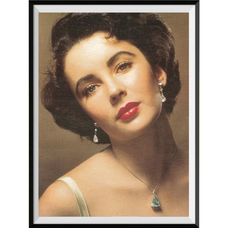 

Алмазная 5d картина «Елизавета Тейлор», картина с полным напылением, для творчества, украшение для дома, вышивка крестиком