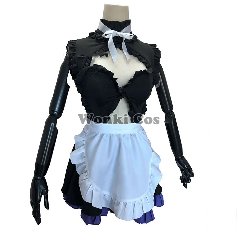FGO Fate Grand Order Matthew Mash Kyrielight Cosplay Costume Women Halloween Sexy Black White Maid Dress | Тематическая одежда и