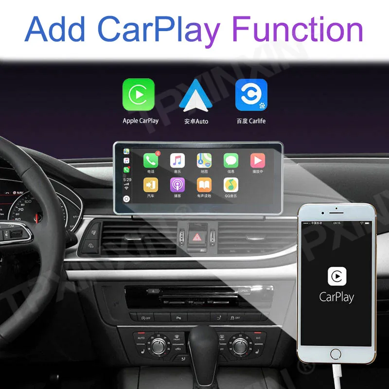 10 25 for audi a6 a6l c7 rs6 mmi tfsi android car gps navi radio carplay stereo audio accessories navigation with ips screen free global shipping