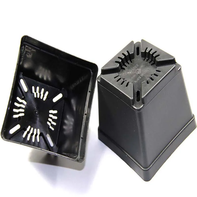 Мини квадратный пластиковый цветочный горшок для растений 5 шт. смешанные цвета