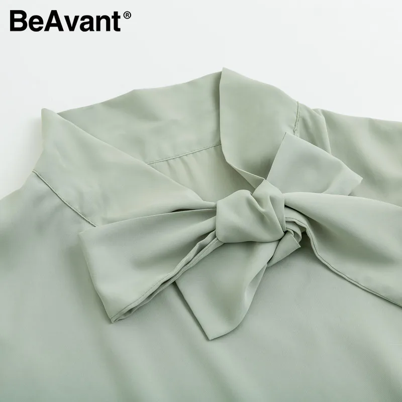 Женская блузка с галстуком бабочкой BeAvant Элегантная длинными рукавами из газовой