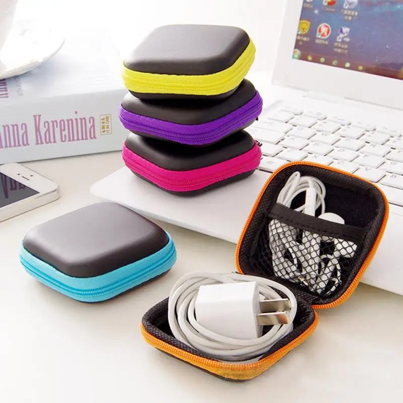 

1Pcs Headphones Earphone Cable Earbuds Storage Hard Case Carrying Bag Sd Card Holder Box Gifts