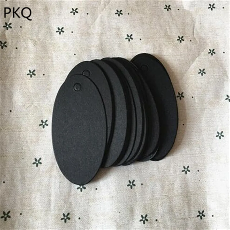 50 шт. овальной формы бумажные бирки маленькие подвесные карточки для подарков